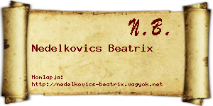 Nedelkovics Beatrix névjegykártya